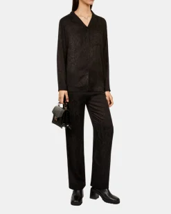 Sac Emily small effet crocodile en cuir noir