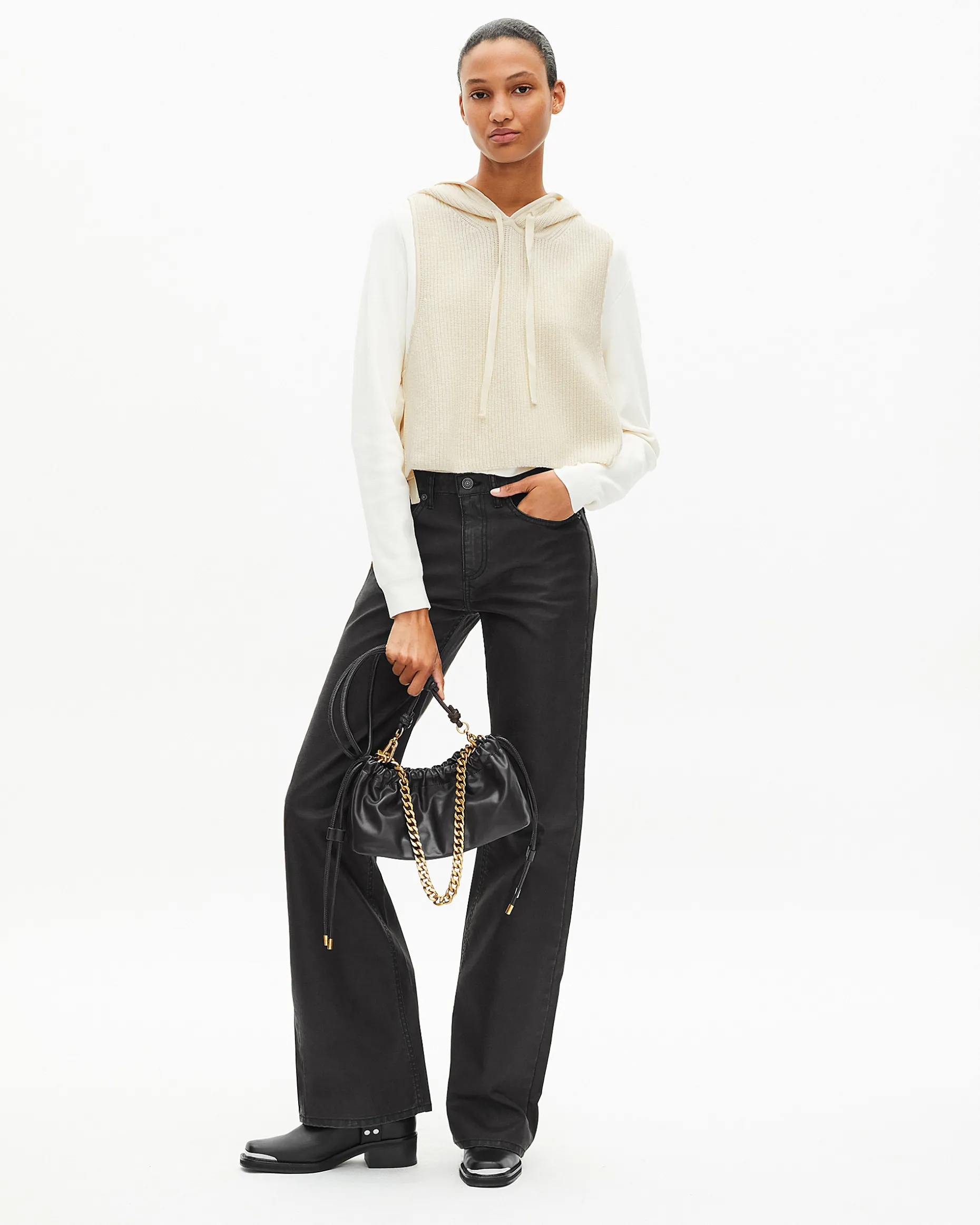 Sac Taylor en cuir recyclé noir