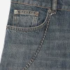 Short en denim avec chaîne bleu