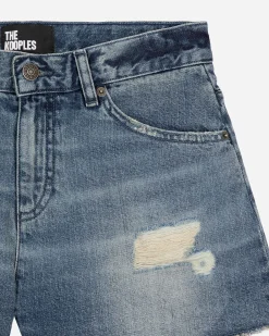 Short en denim bleu