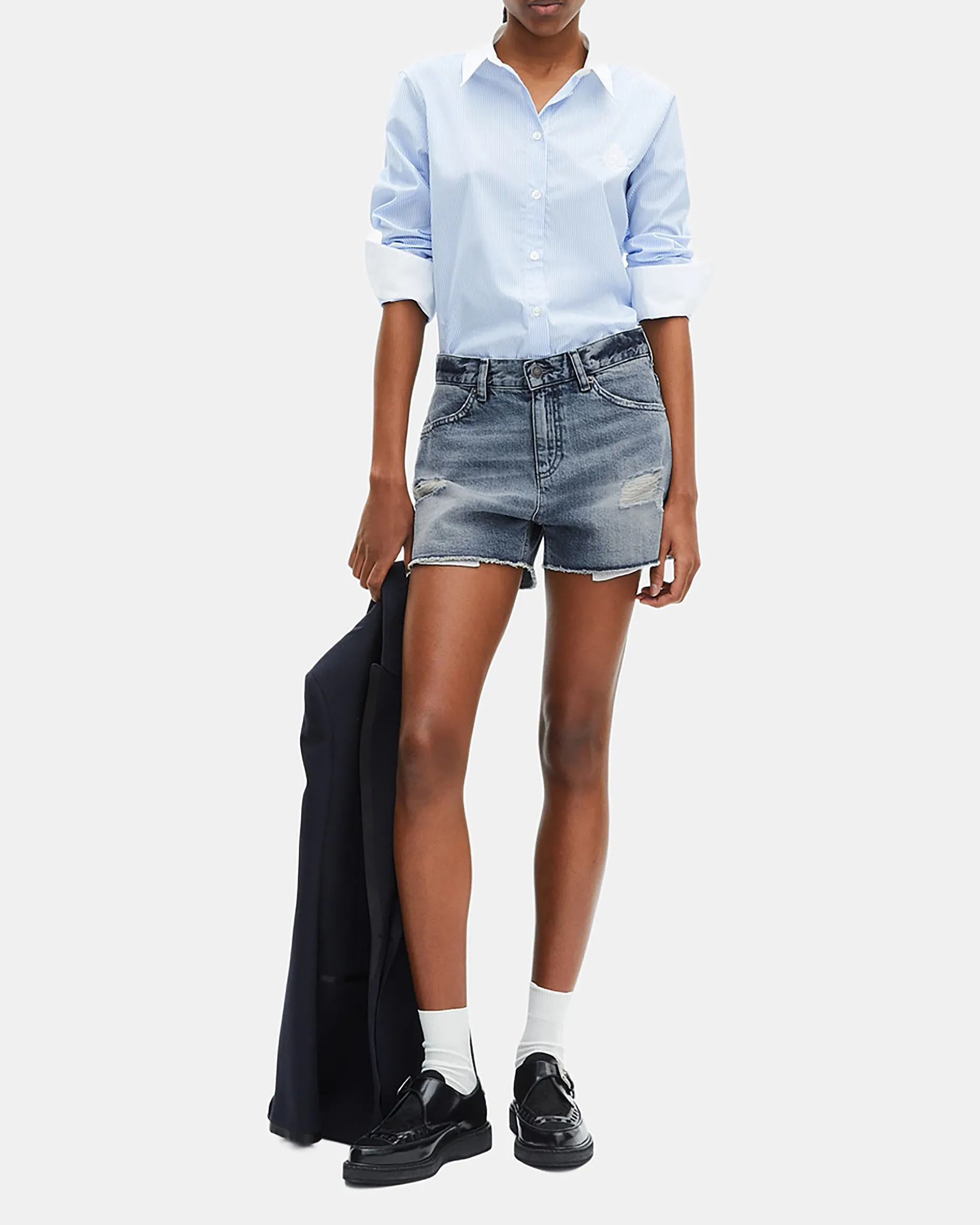 Short en denim bleu