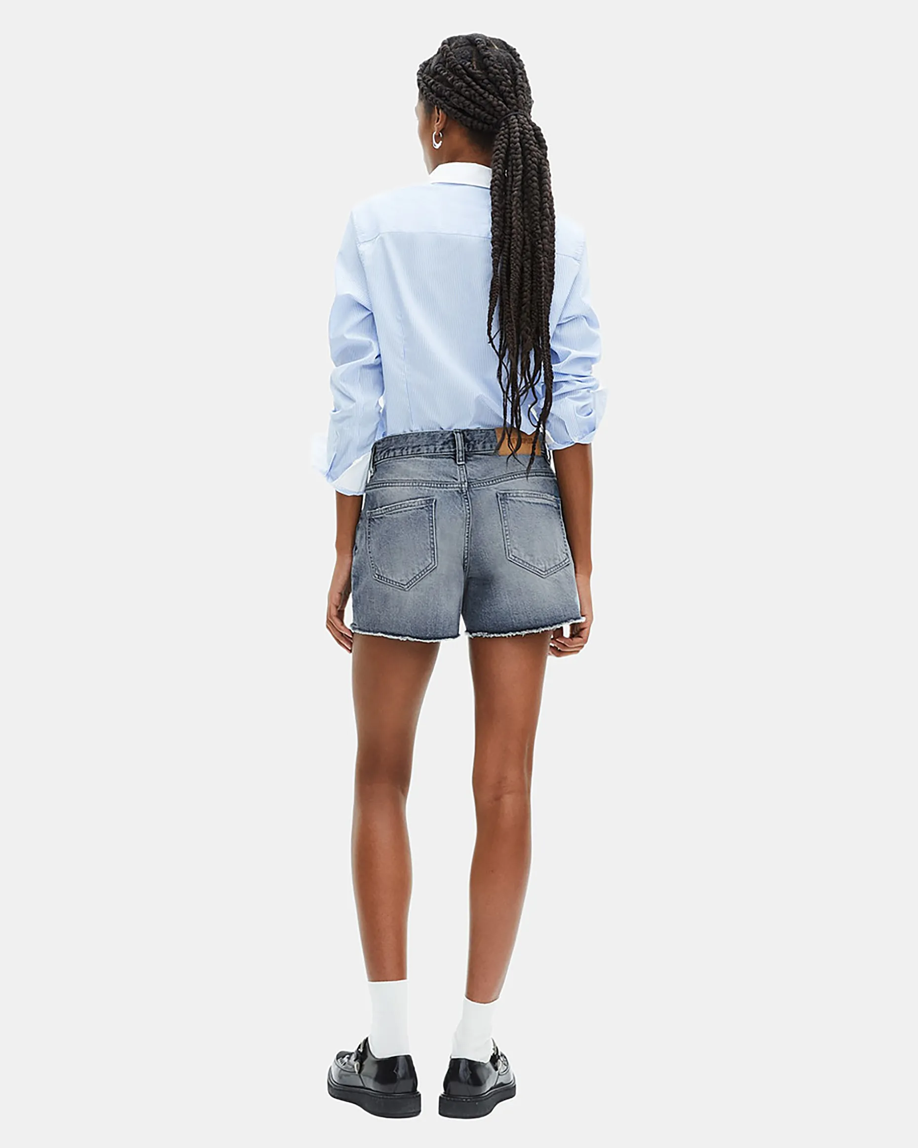 Short en denim bleu