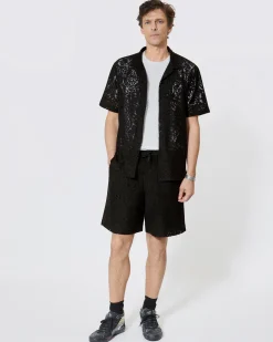 Short en dentelle noir
