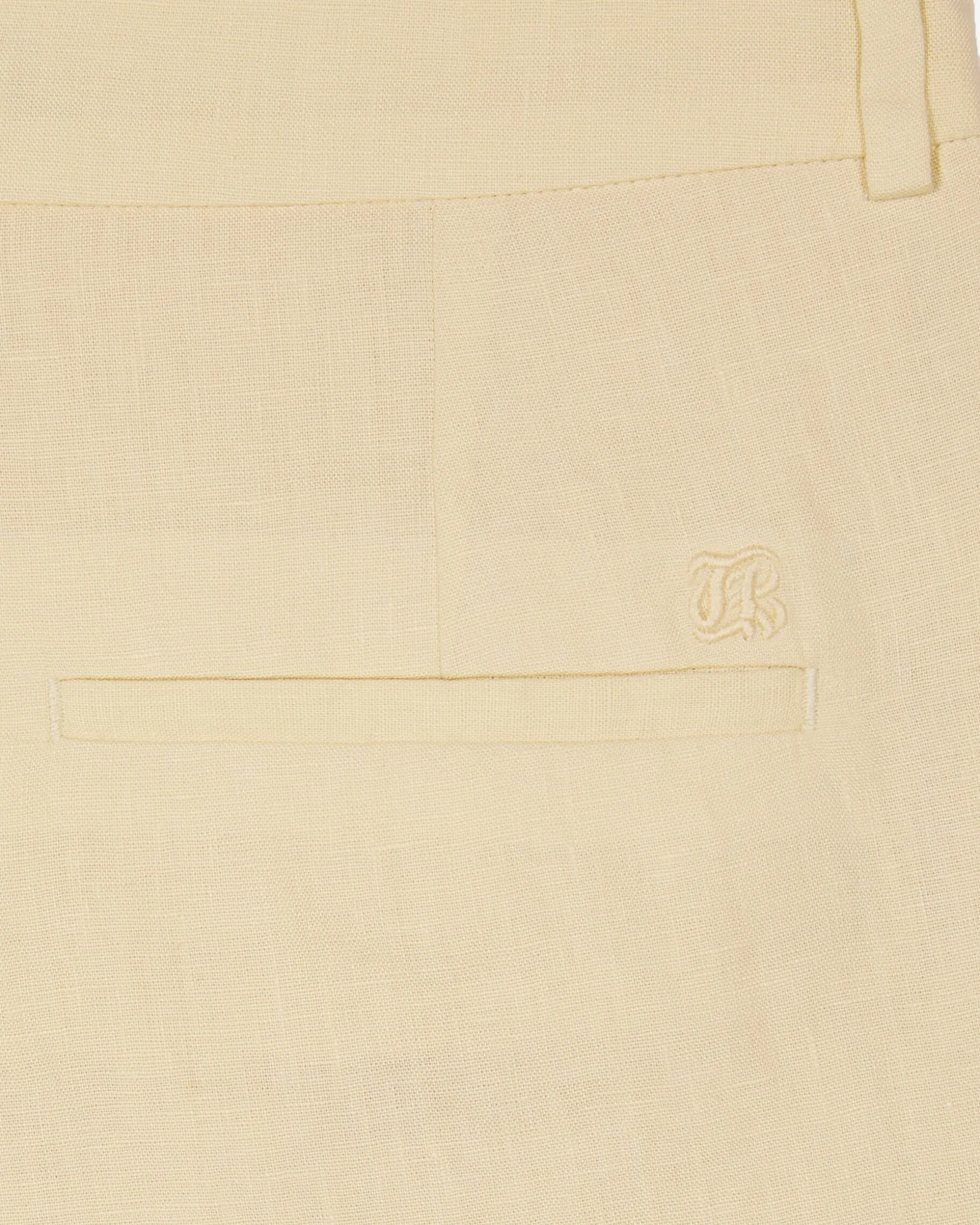 Short en lin jaune