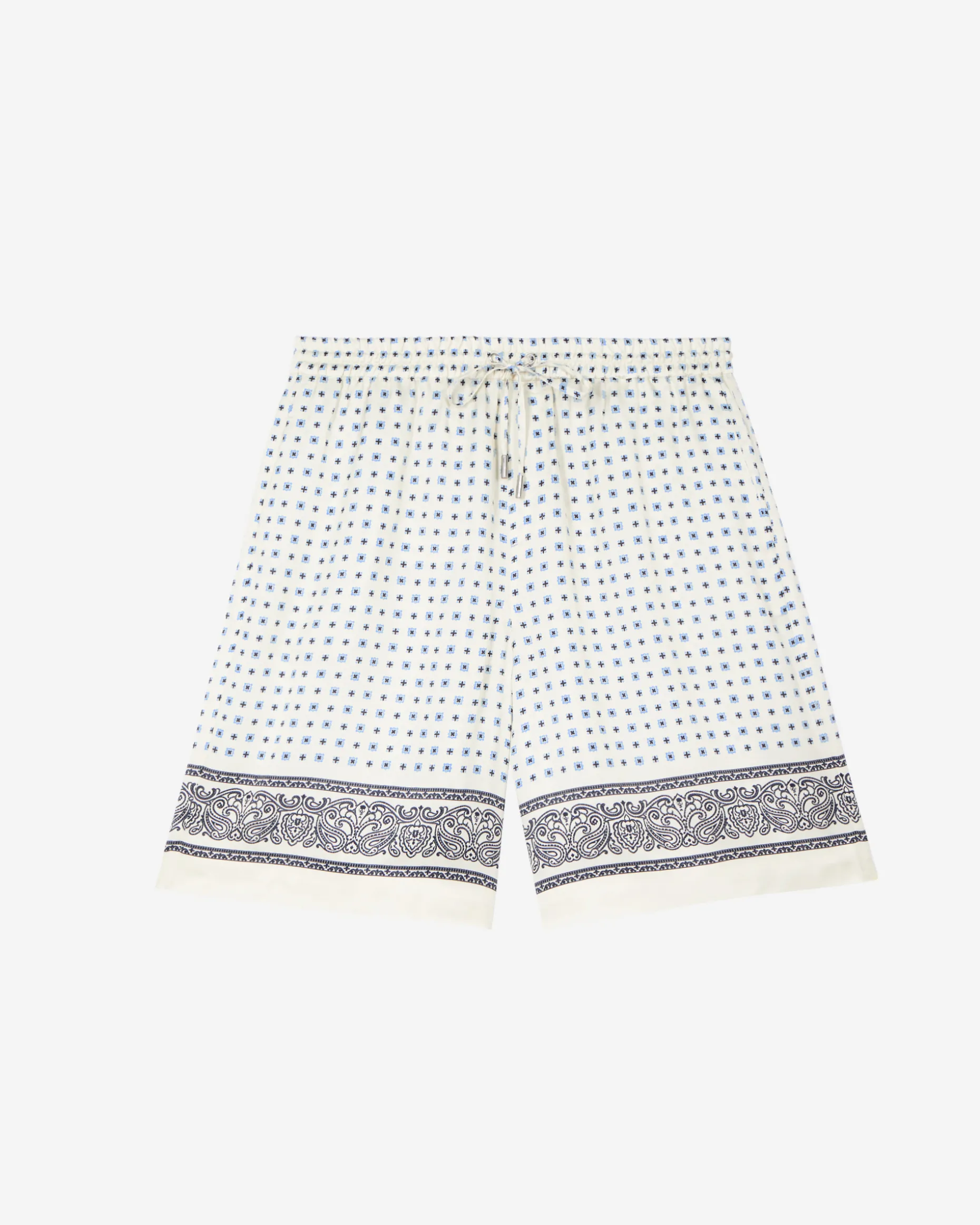 Short imprimé bandana écru