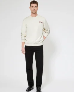 Sweatshirt avec sérigraphie Via Prony beige