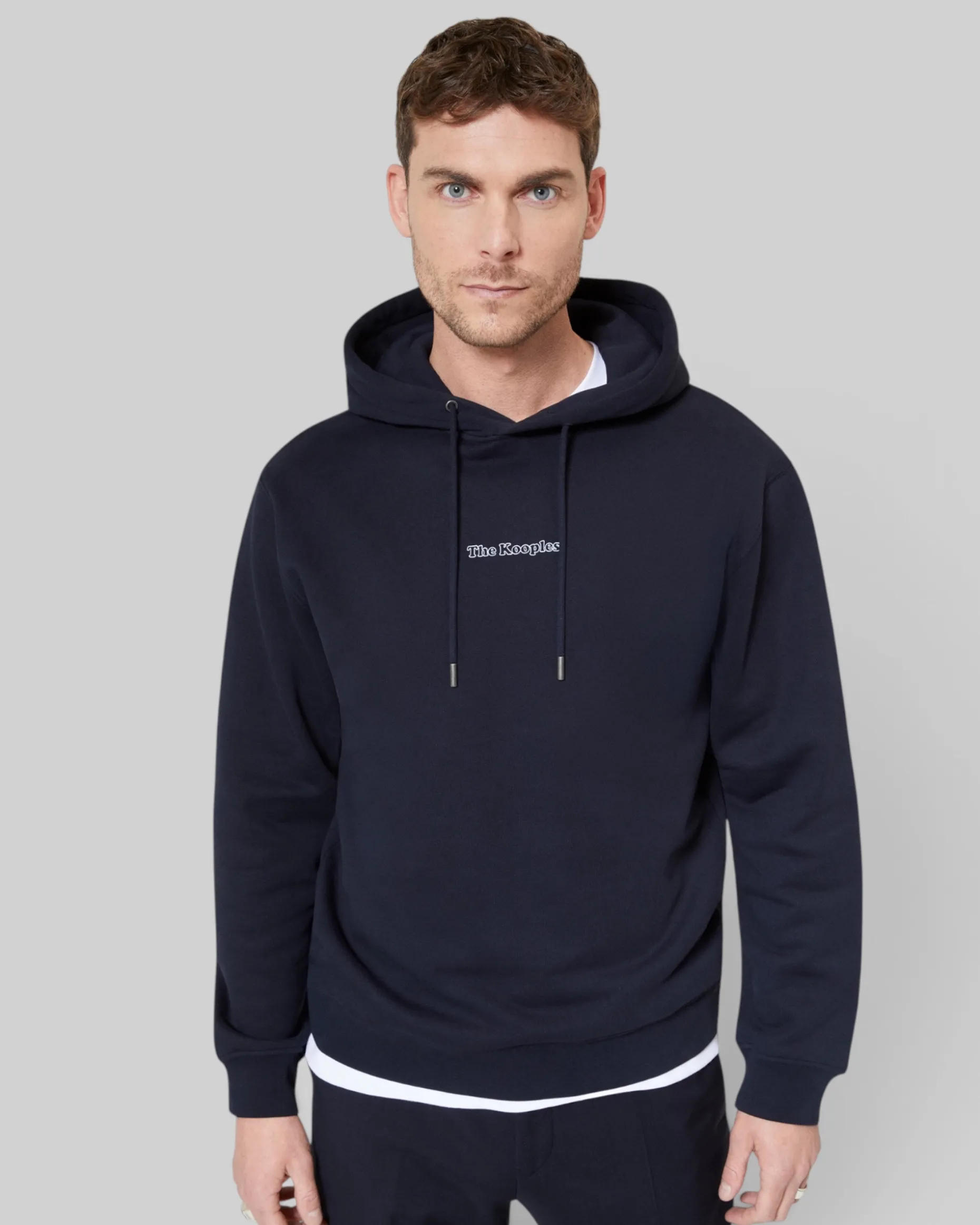 Sweatshirt à capuche avec logo marine