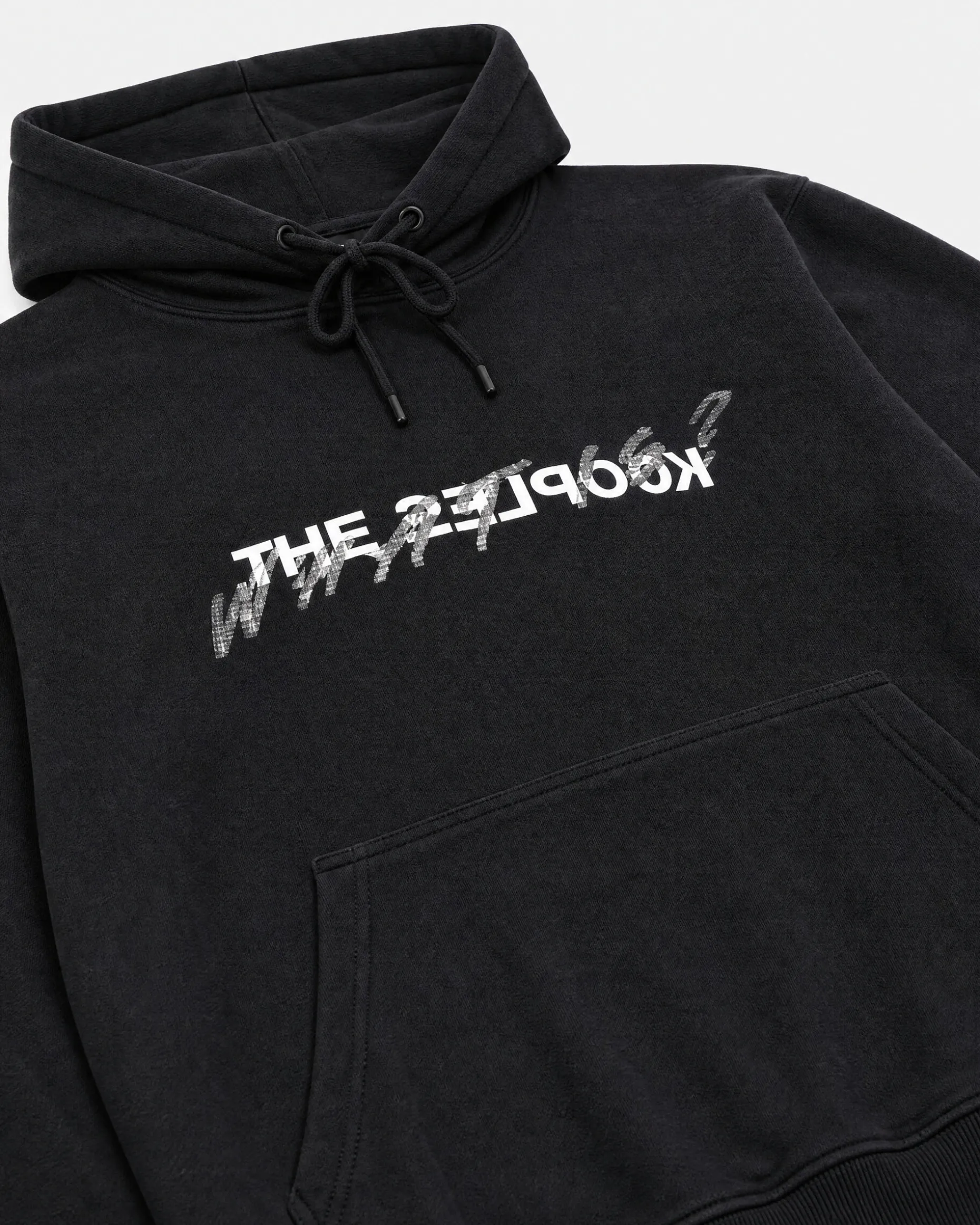 Sweatshirt à capuche What Is avec strass noir