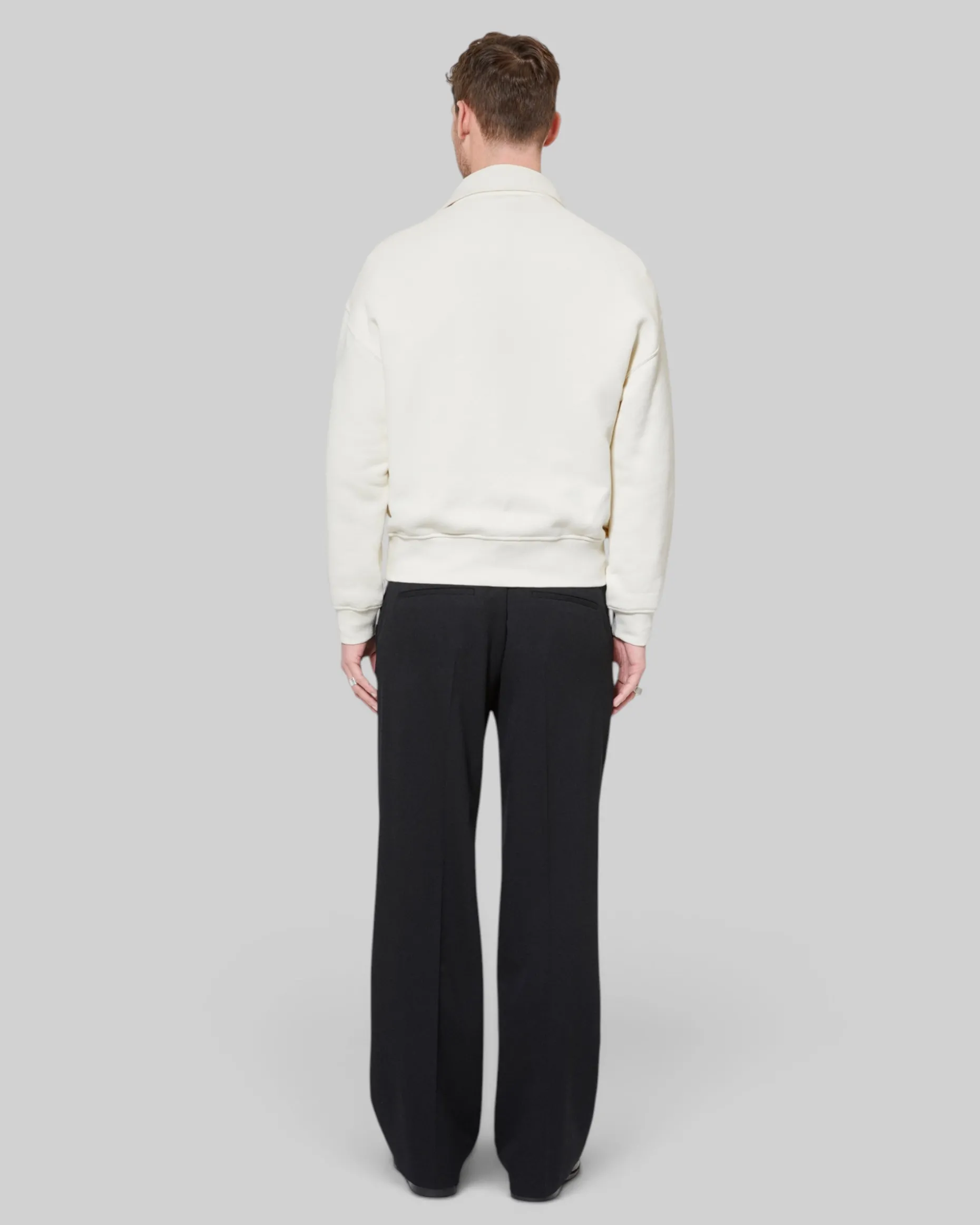 Sweatshirt col camionneur beige