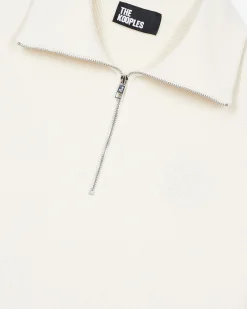 Sweatshirt col camionneur beige