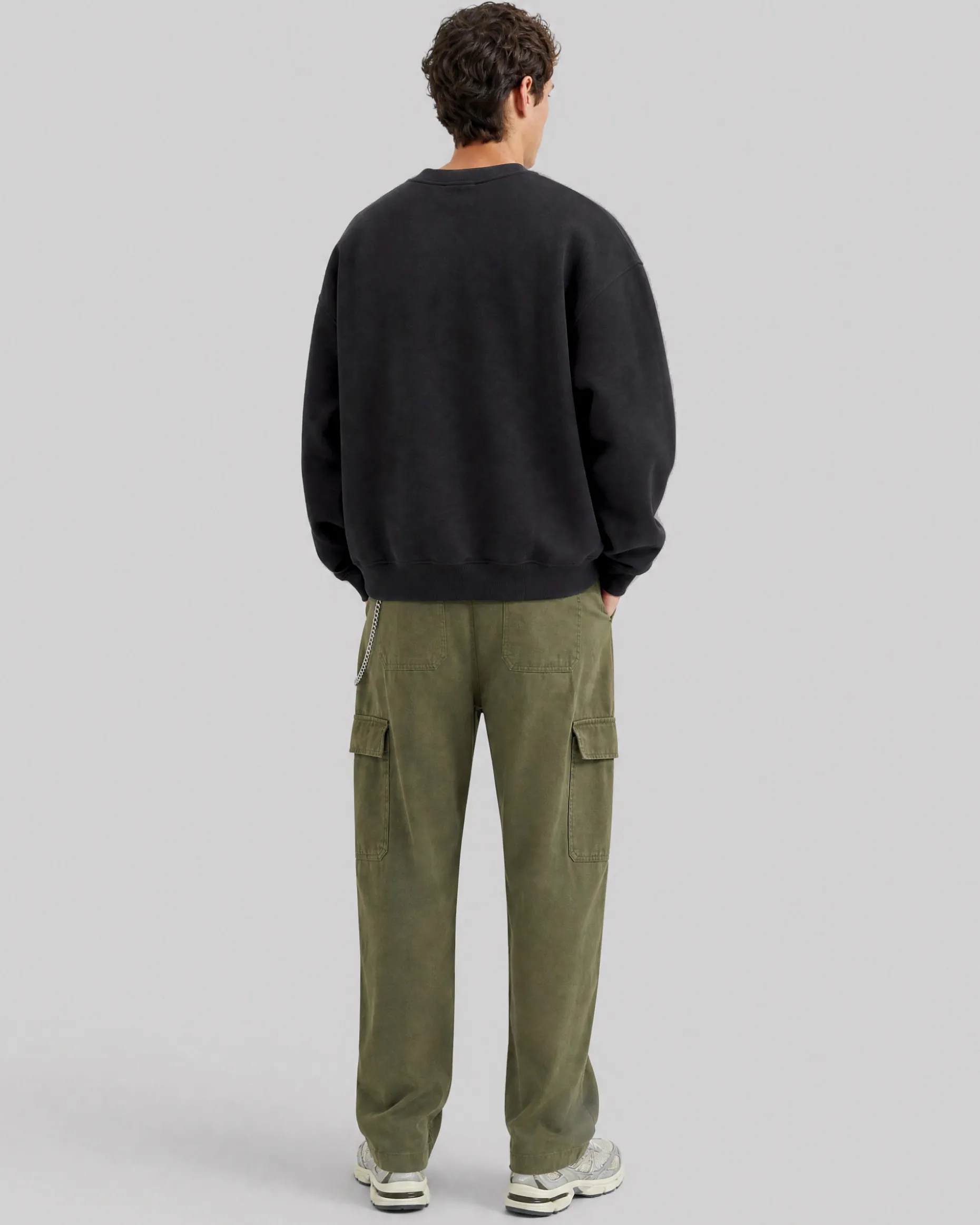 Sweatshirt col rond noir