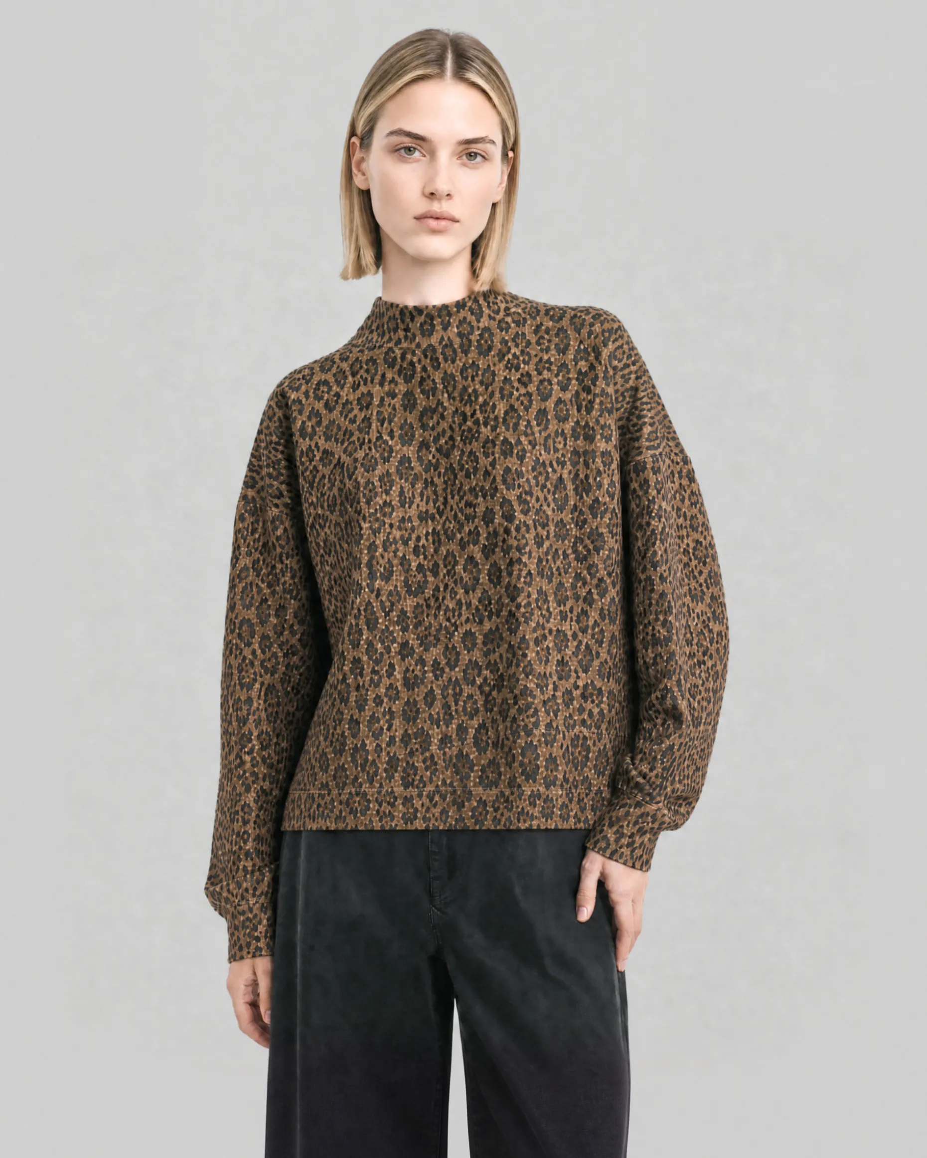 Sweatshirt imprimé léopard