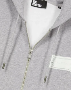 Sweatshirt zippé avec sérigraphie noir