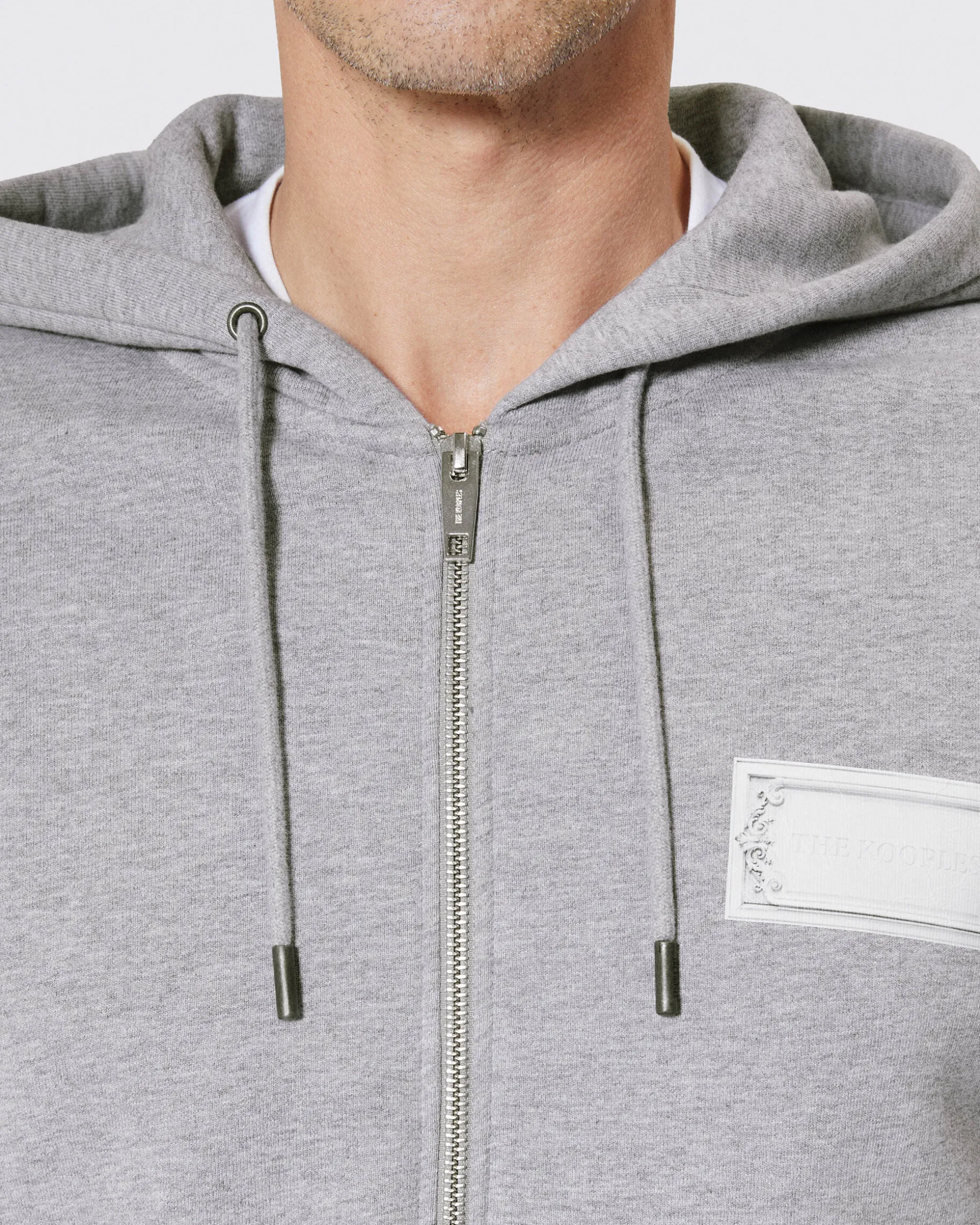 Sweatshirt zippé avec sérigraphie noir