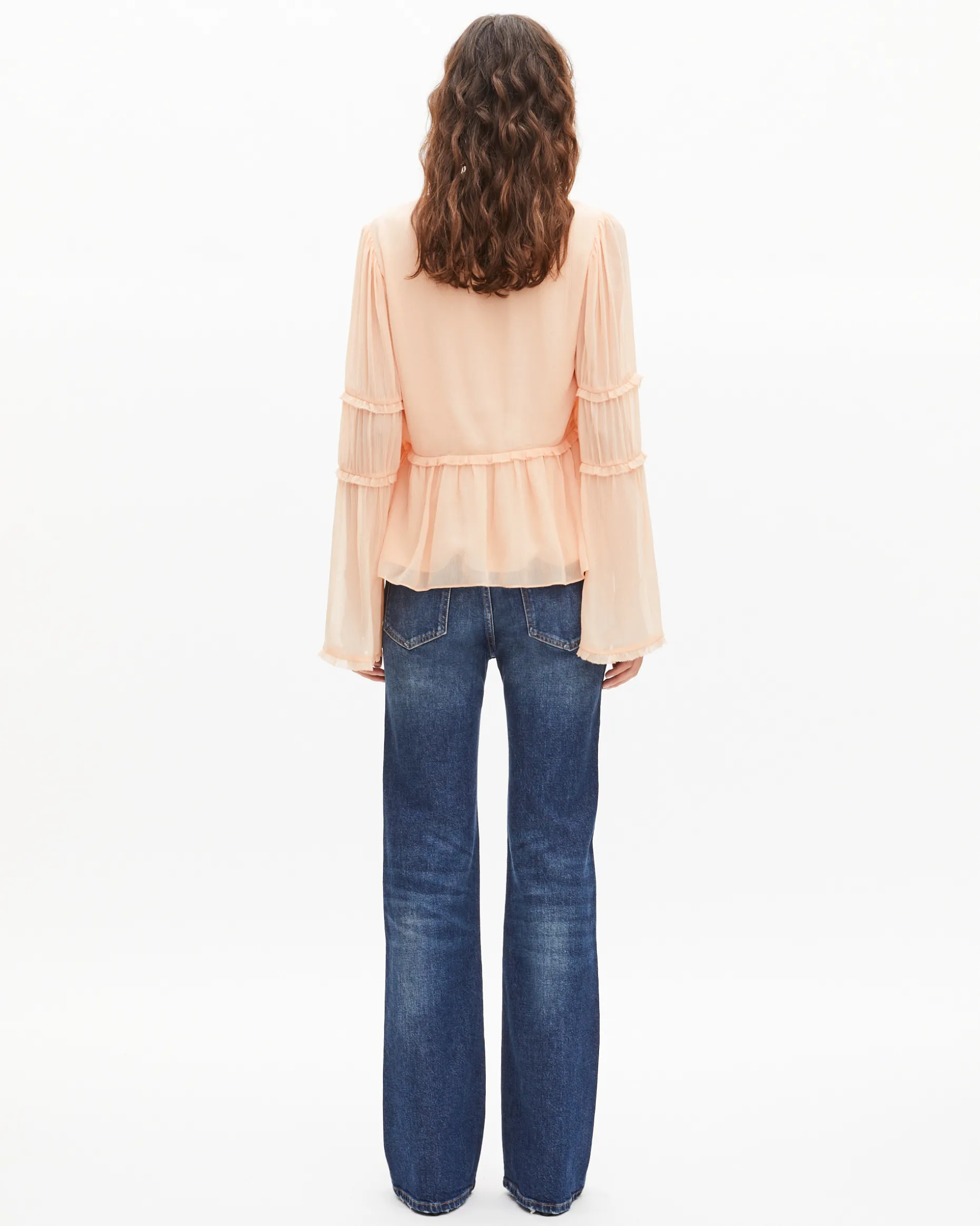 Top avec volants pêche