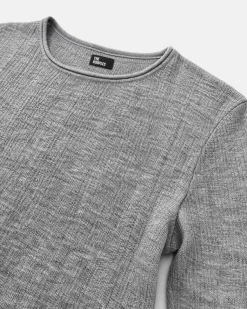 Top en laine mélangée gris anthracite
