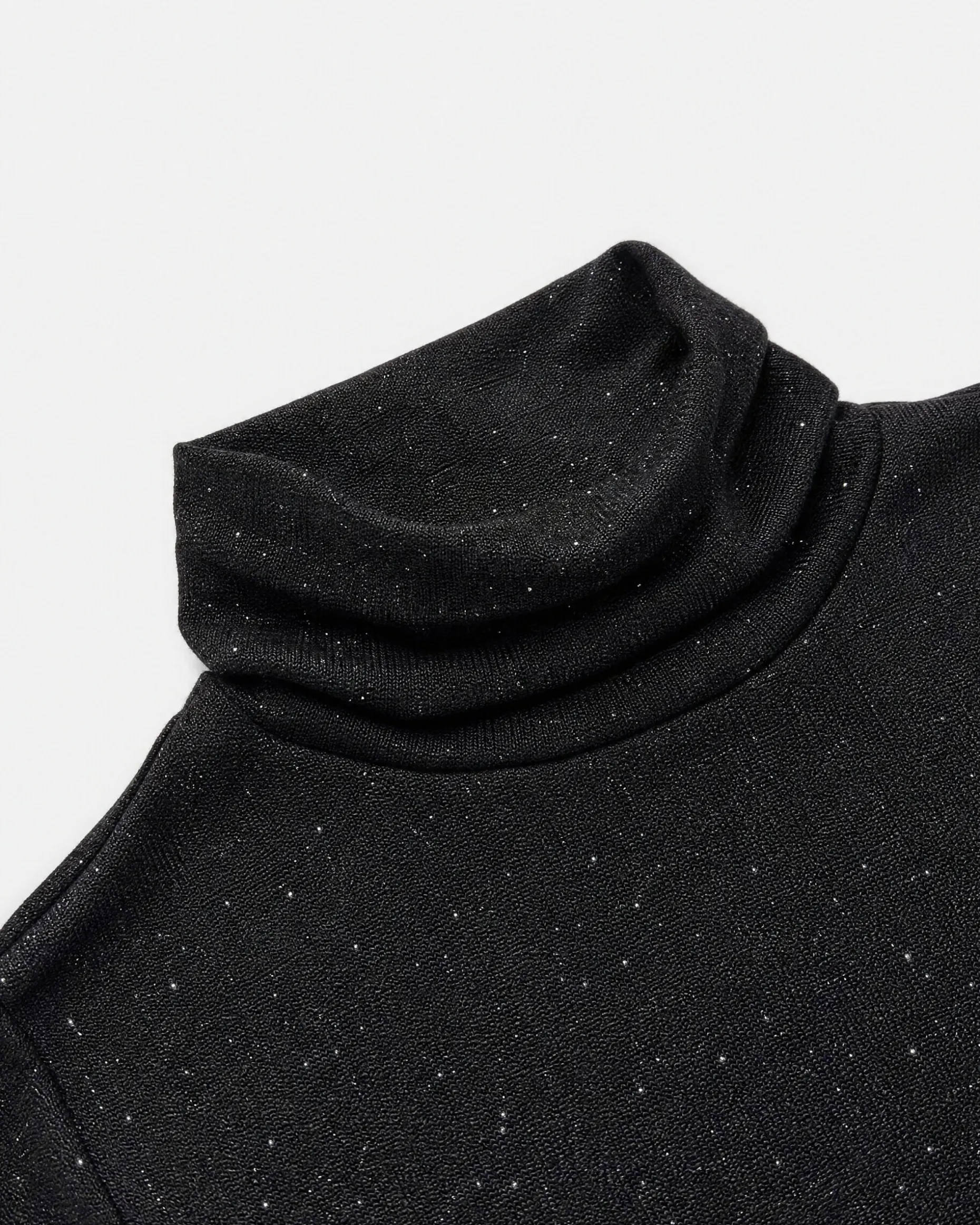 Top en maille strassée noir