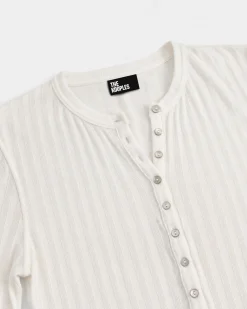 Top manches longues en coton ecru