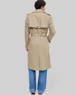 Trench coupe large beige