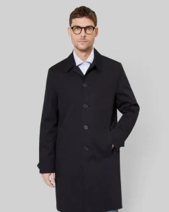 Trench simple boutonnage noir