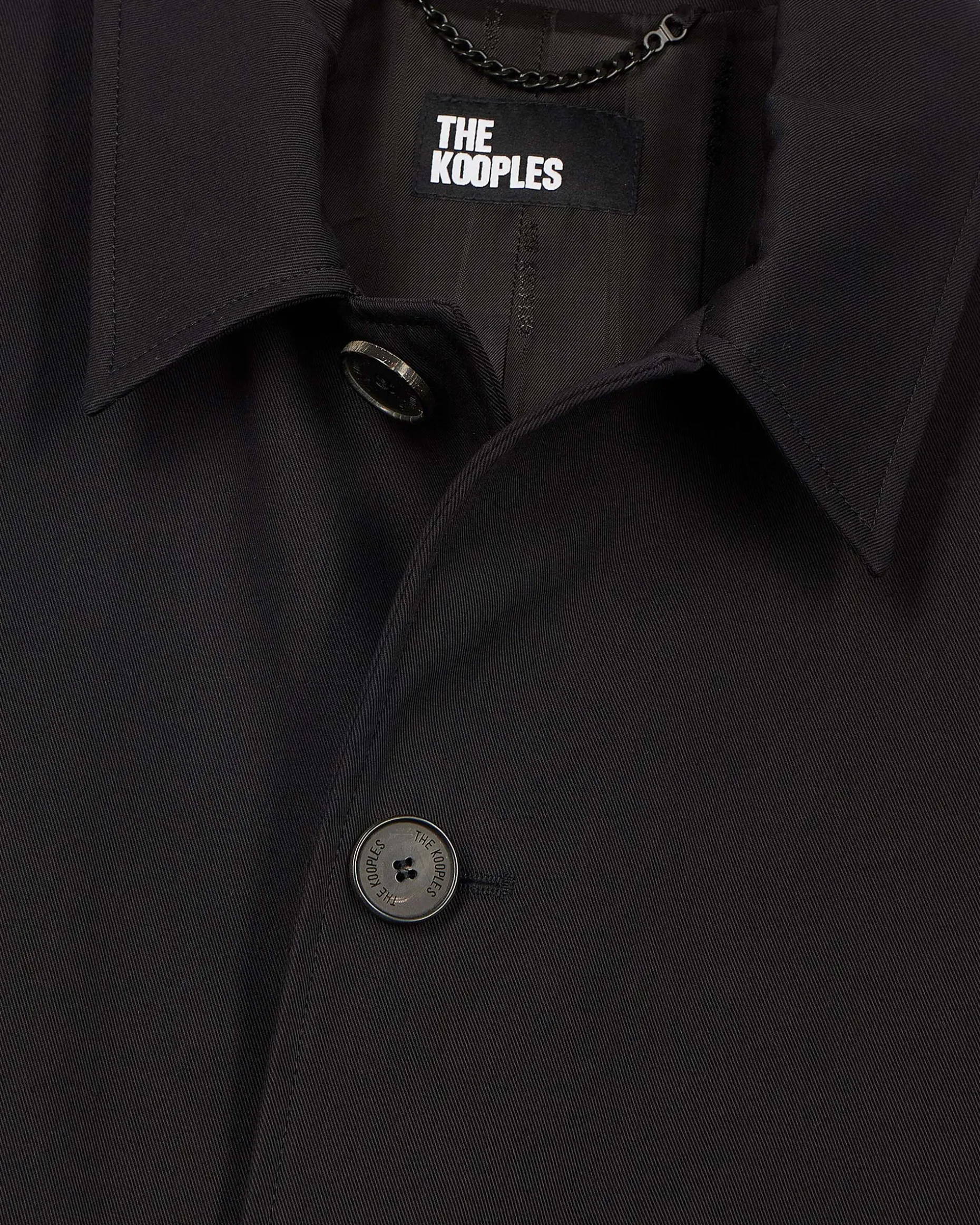 Trench simple boutonnage noir