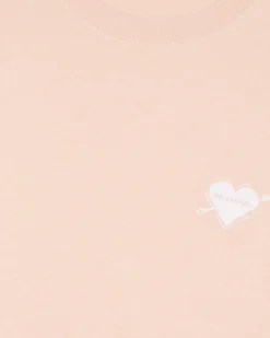 T-shirt avec flocage coeur rose