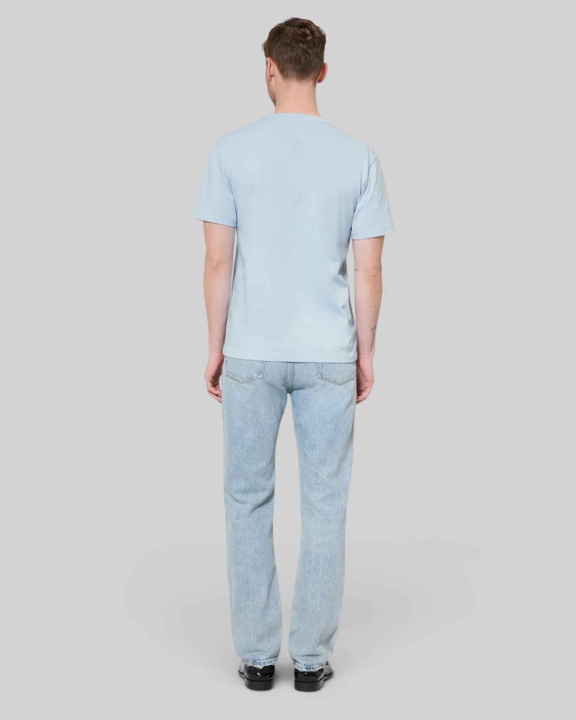 T-shirt avec logo détouré bleu