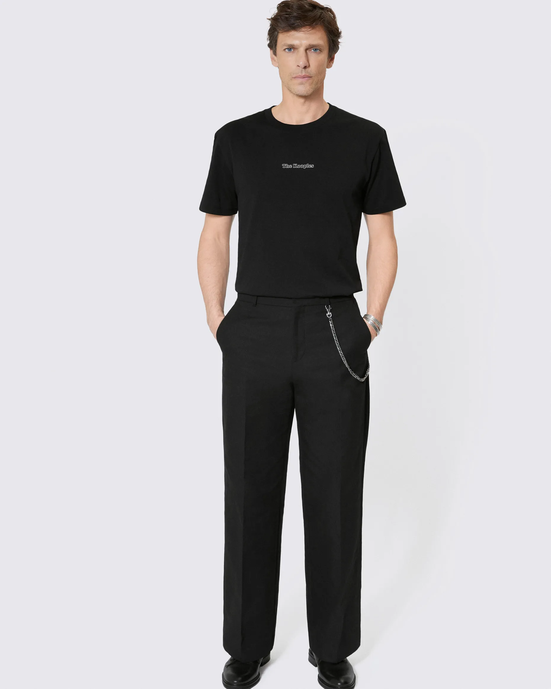 T-shirt avec logo détouré noir