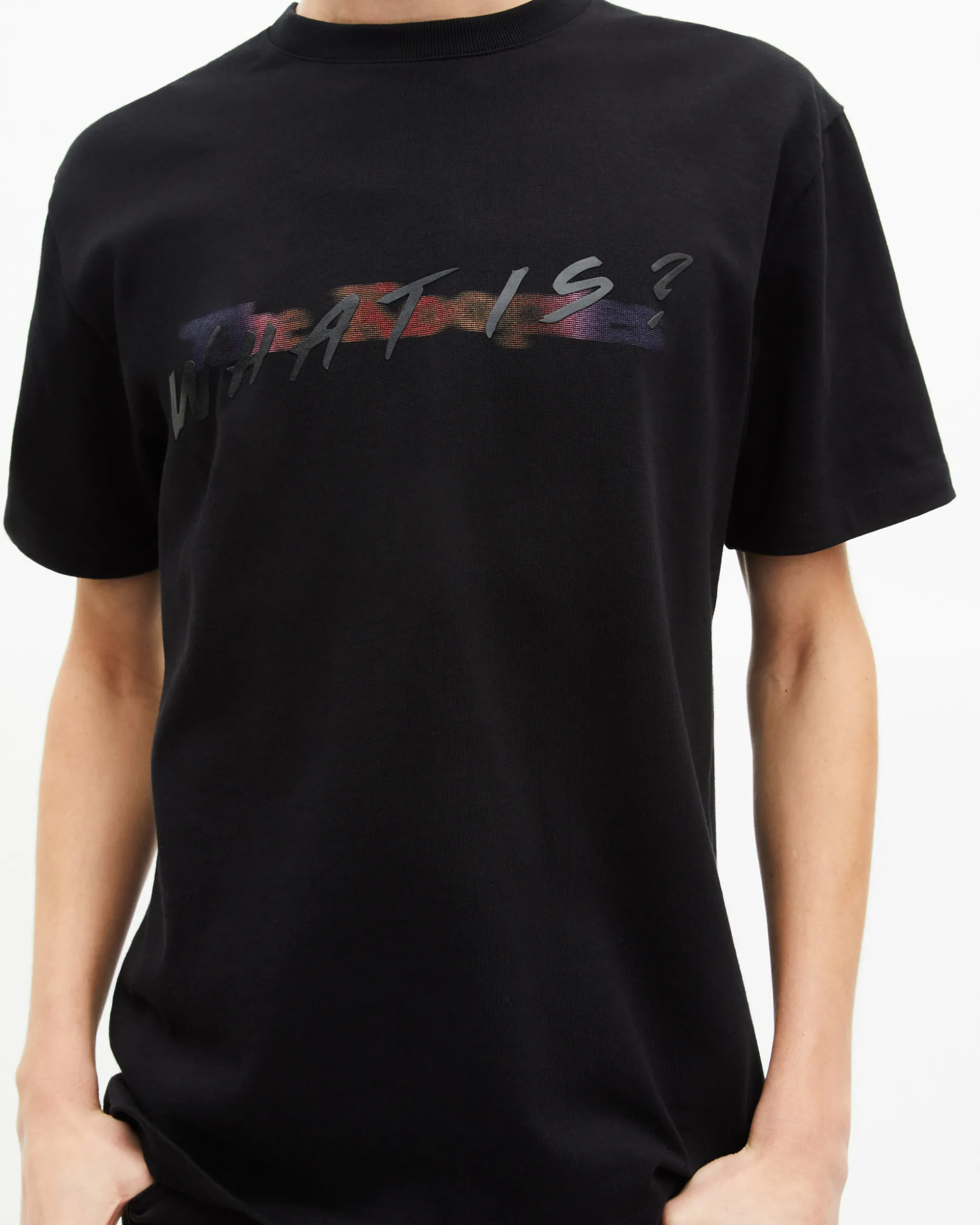 T-shirt avec logo multicolore noir