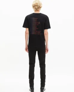 T-shirt avec logo multicolore noir