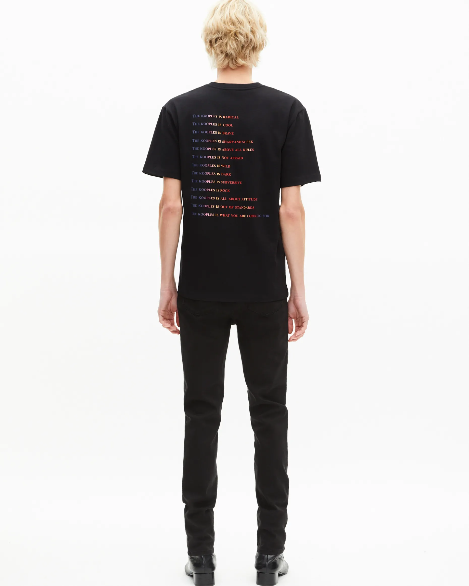 T-shirt avec logo multicolore noir