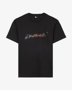 T-shirt avec logo multicolore noir