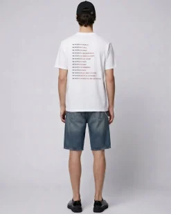 T-shirt avec logo multicolore blanc