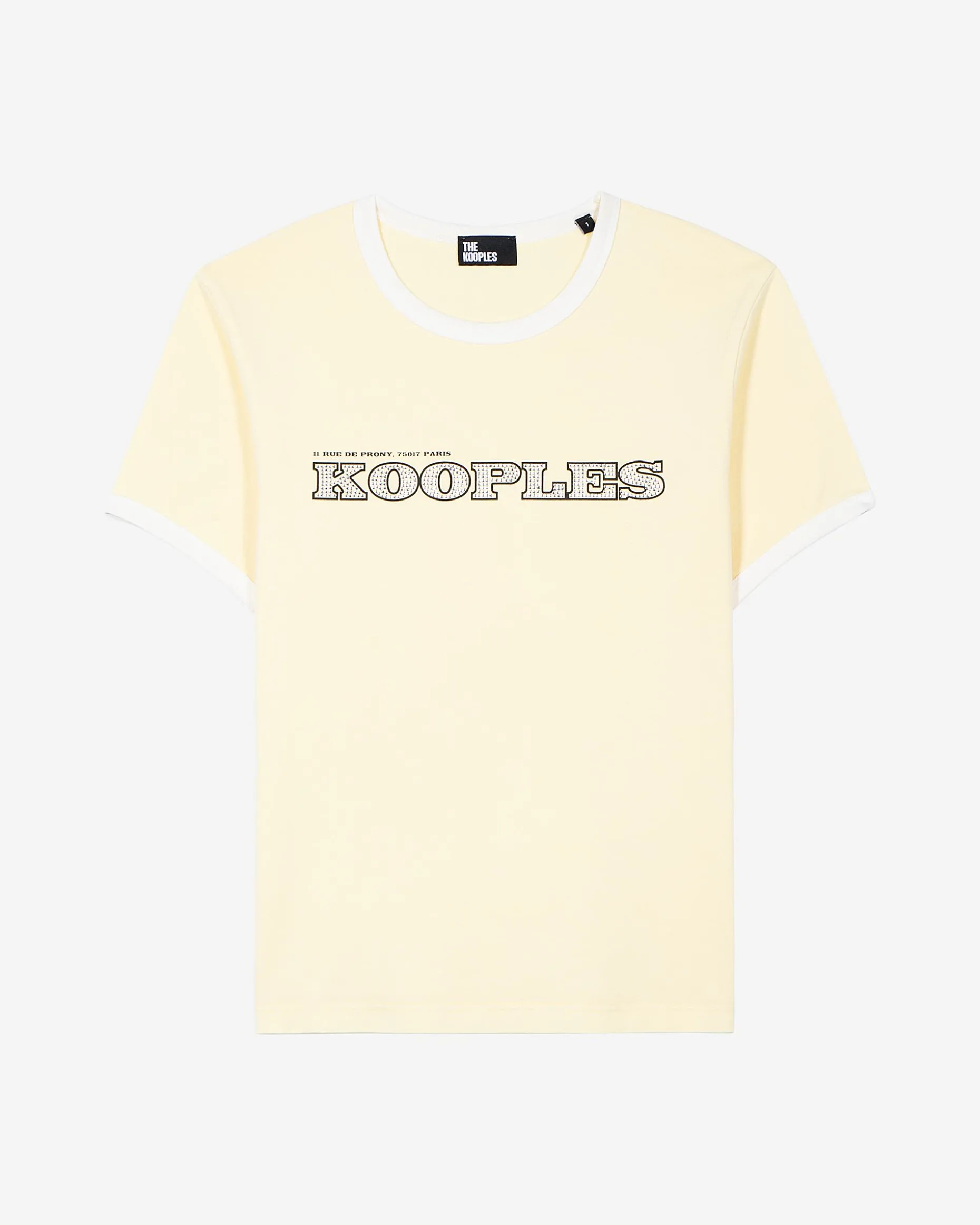 T-shirt avec logo strassé jaune