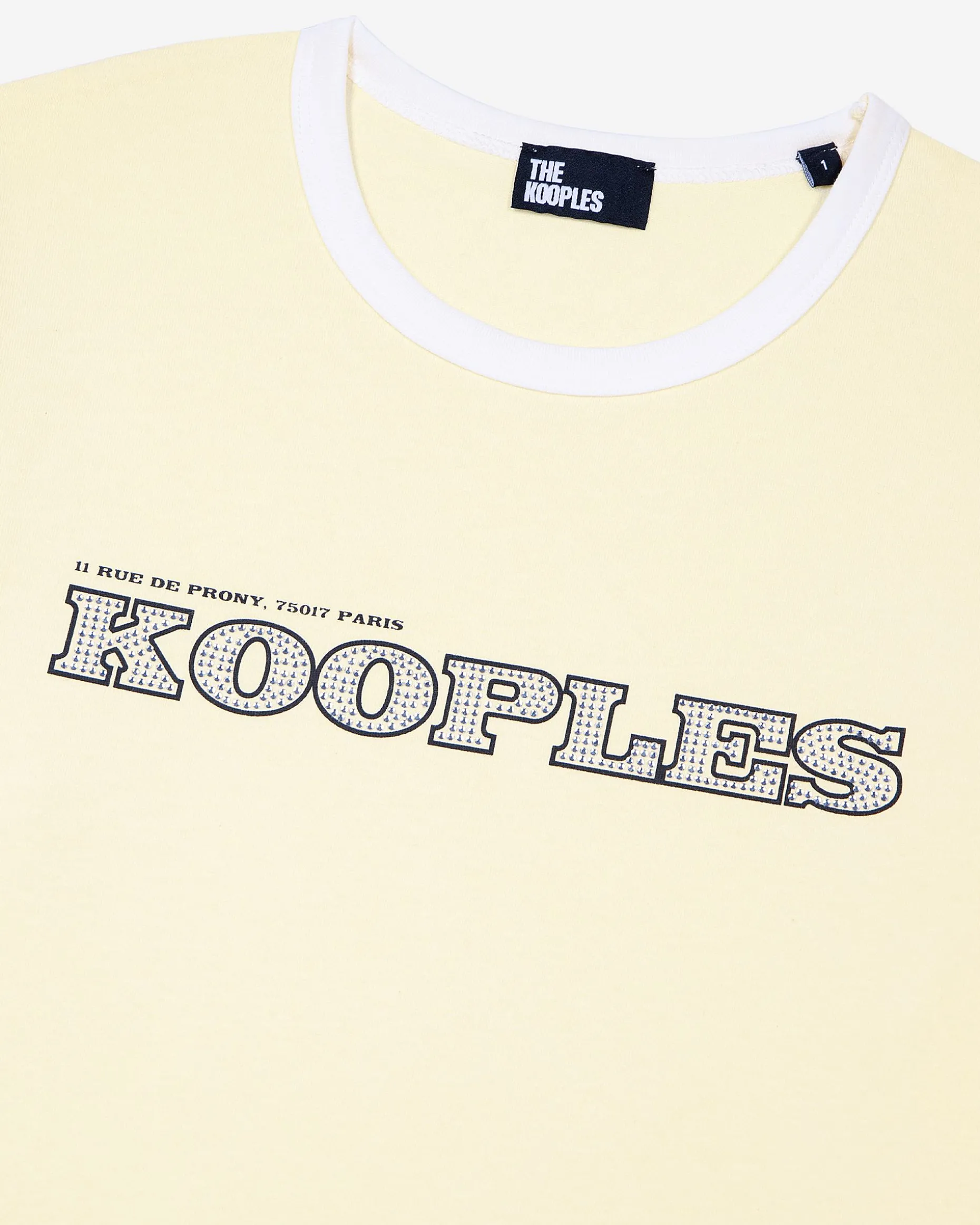 T-shirt avec logo strassé jaune