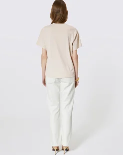 T-shirt avec sérigraphie beige