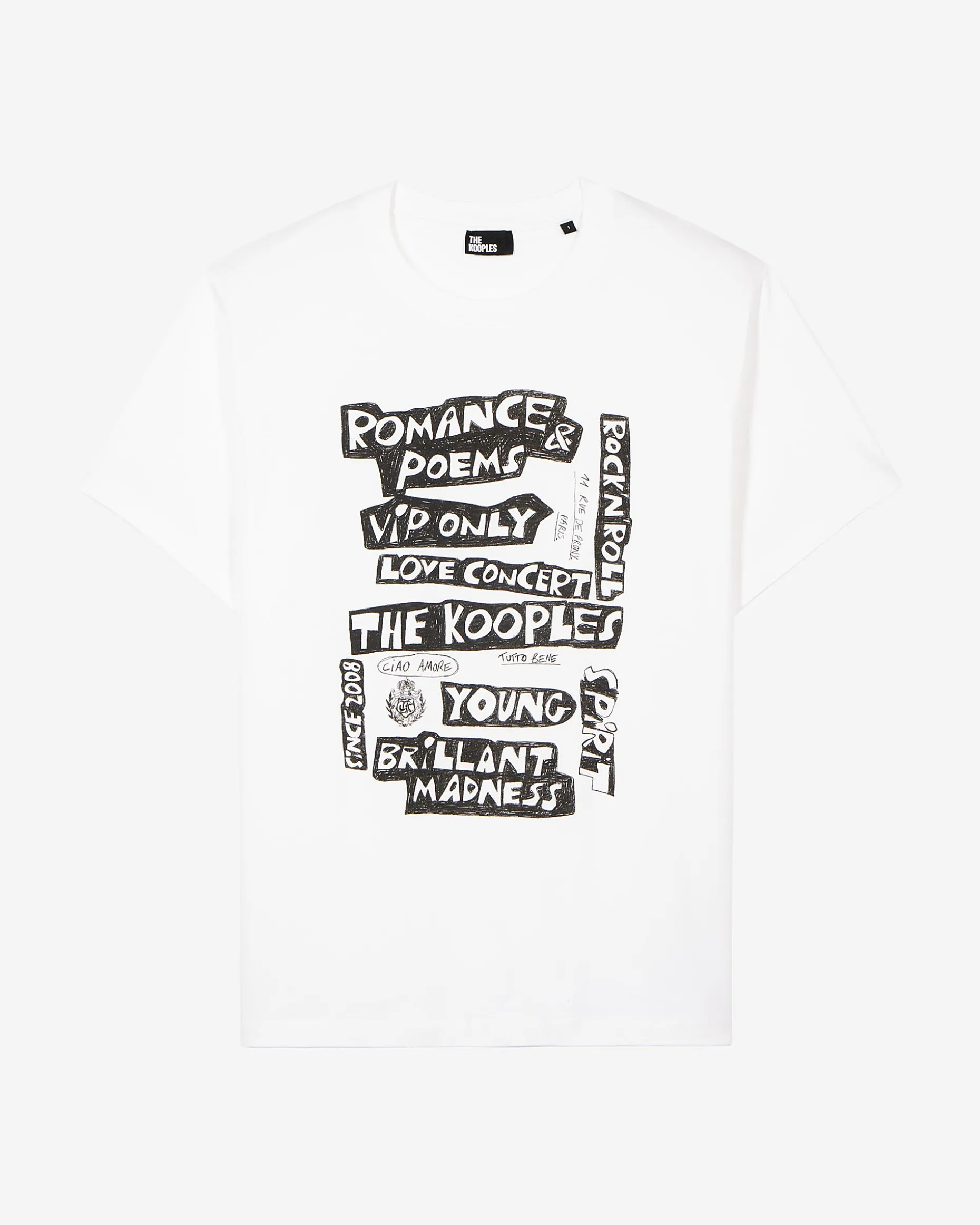 T-shirt avec sérigraphie blanc