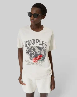 T-shirt avec sérigraphie écru