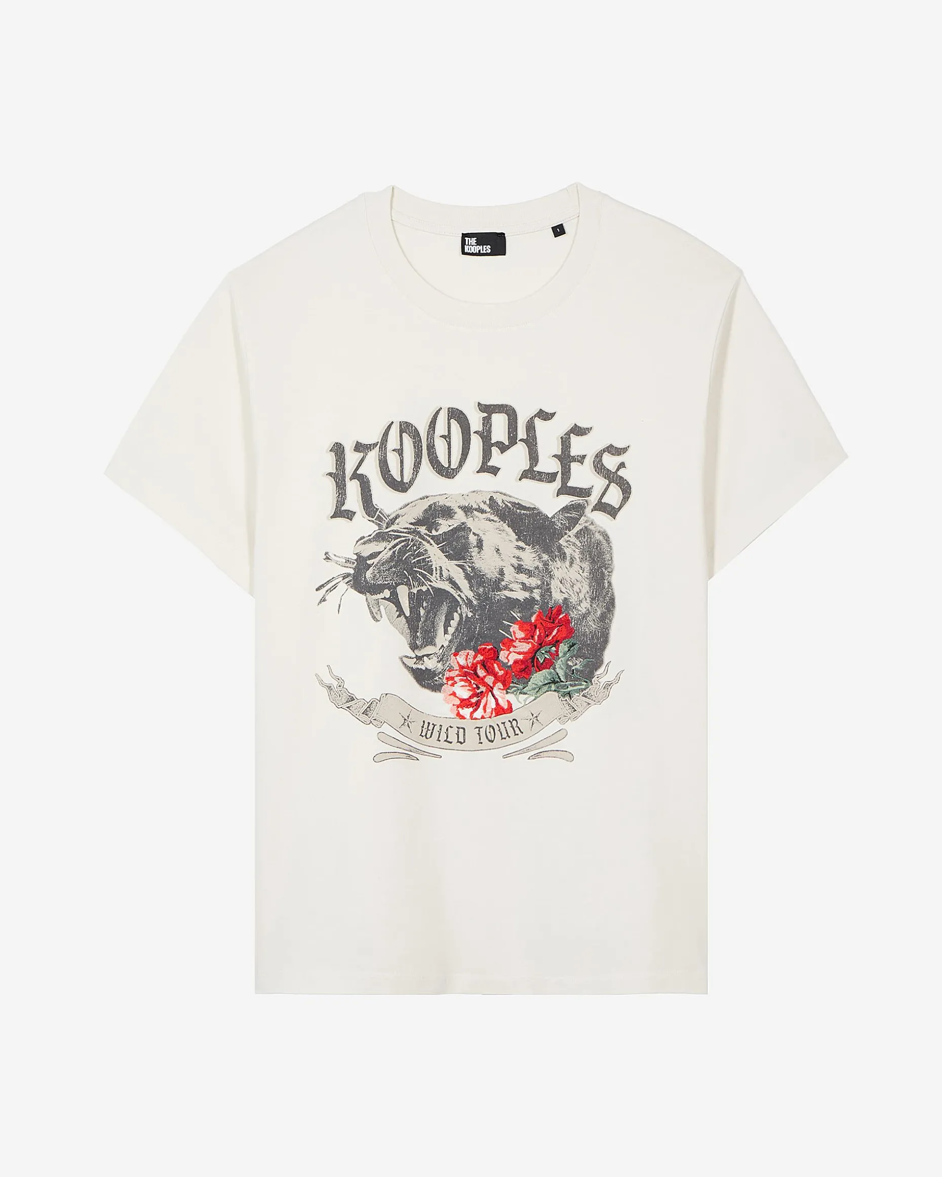 T-shirt avec sérigraphie écru