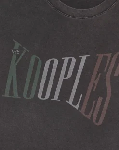 T-shirt avec sérigraphie délavée The Kooples noir