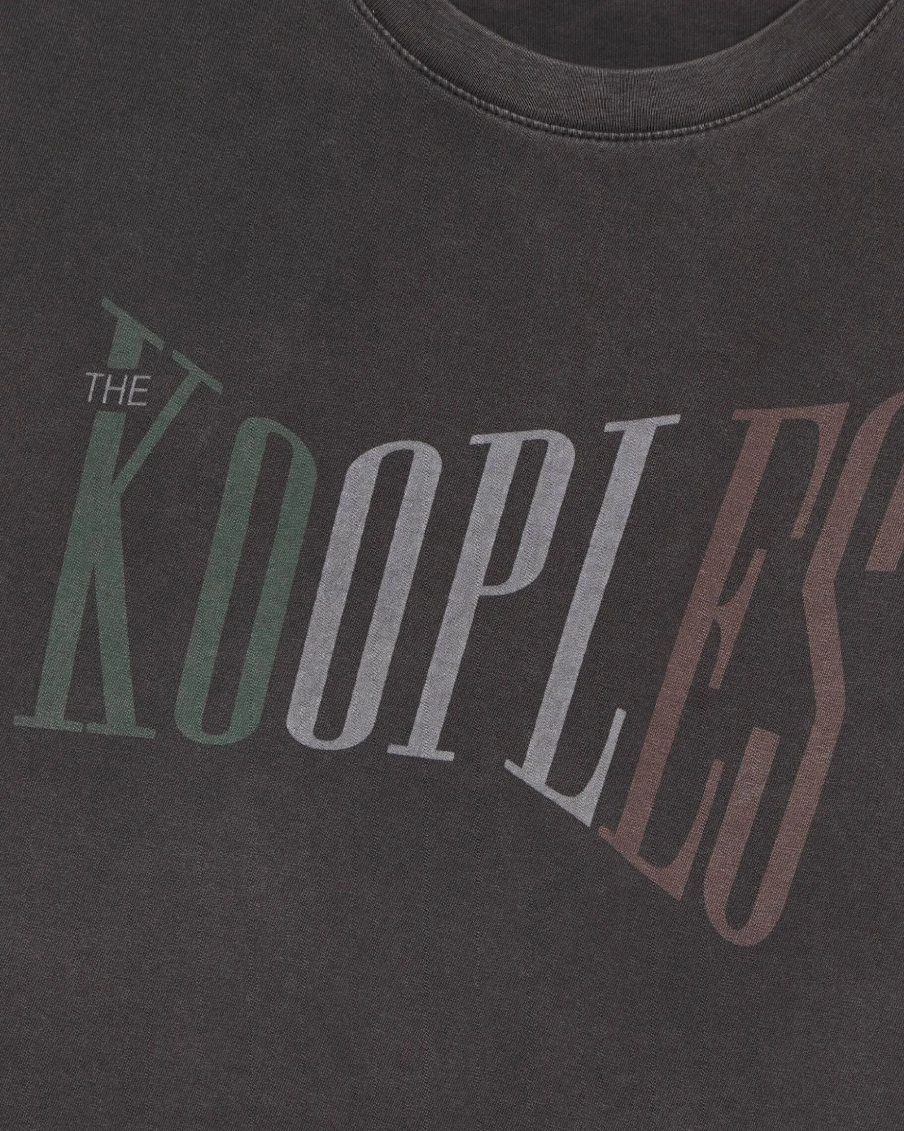 T-shirt avec sérigraphie délavée The Kooples noir