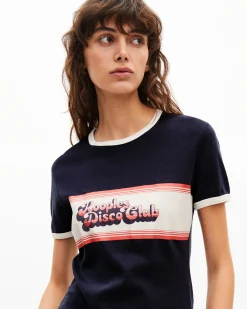 T-shirt avec sérigraphie marine