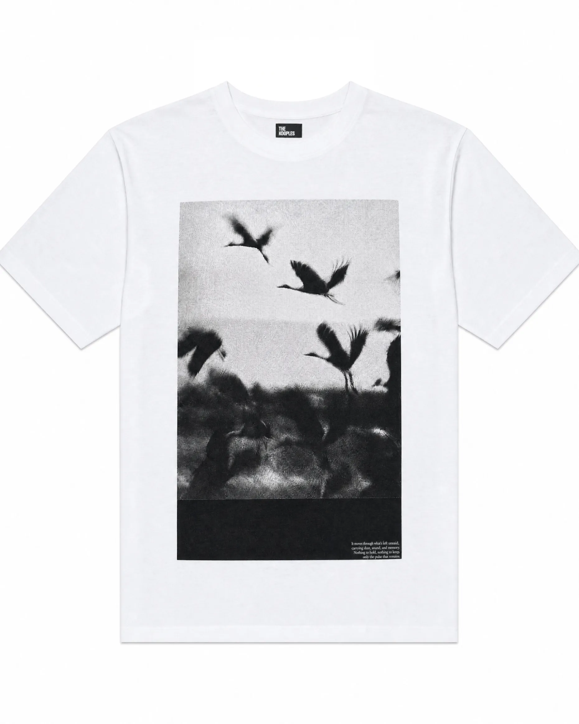 T-shirt avec sérigraphie oiseaux blanc