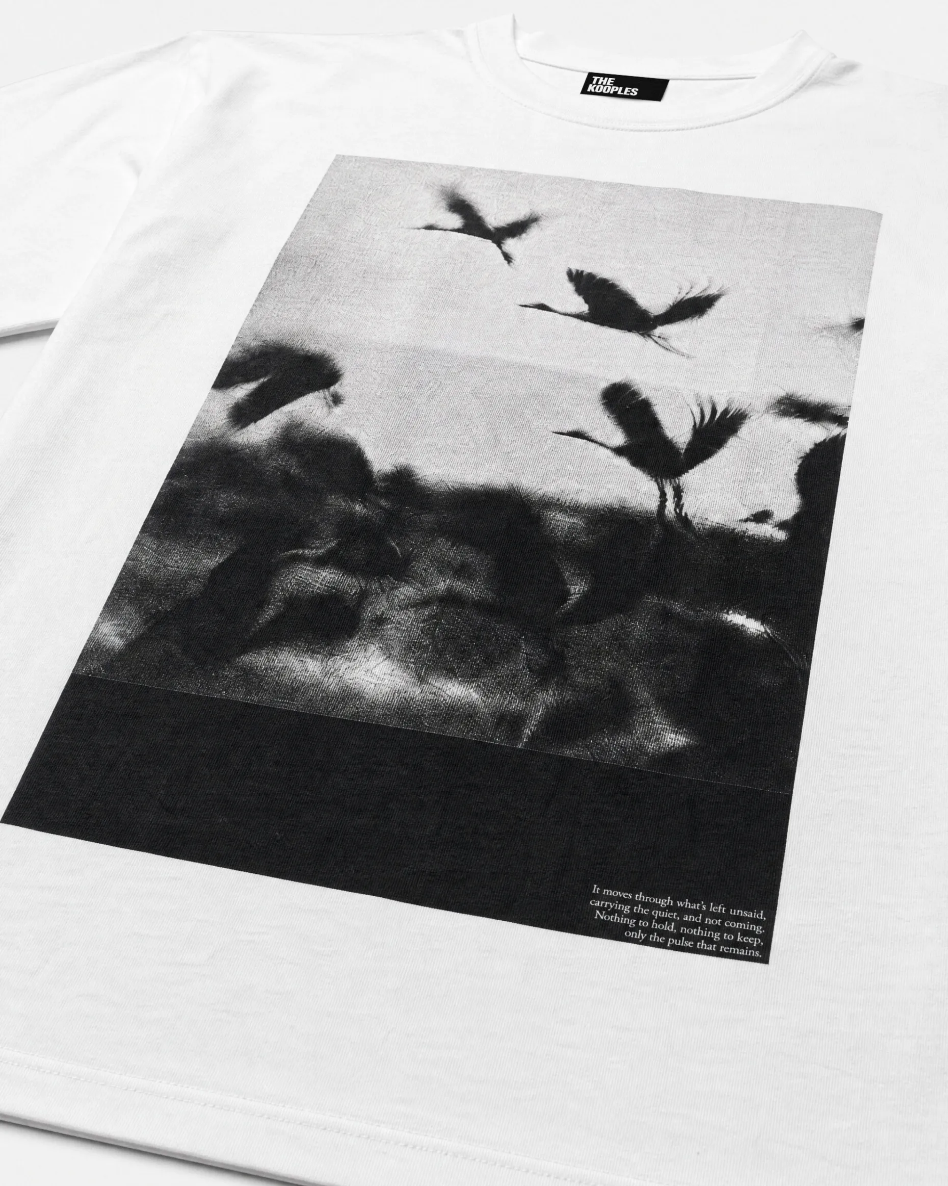 T-shirt avec sérigraphie oiseaux blanc