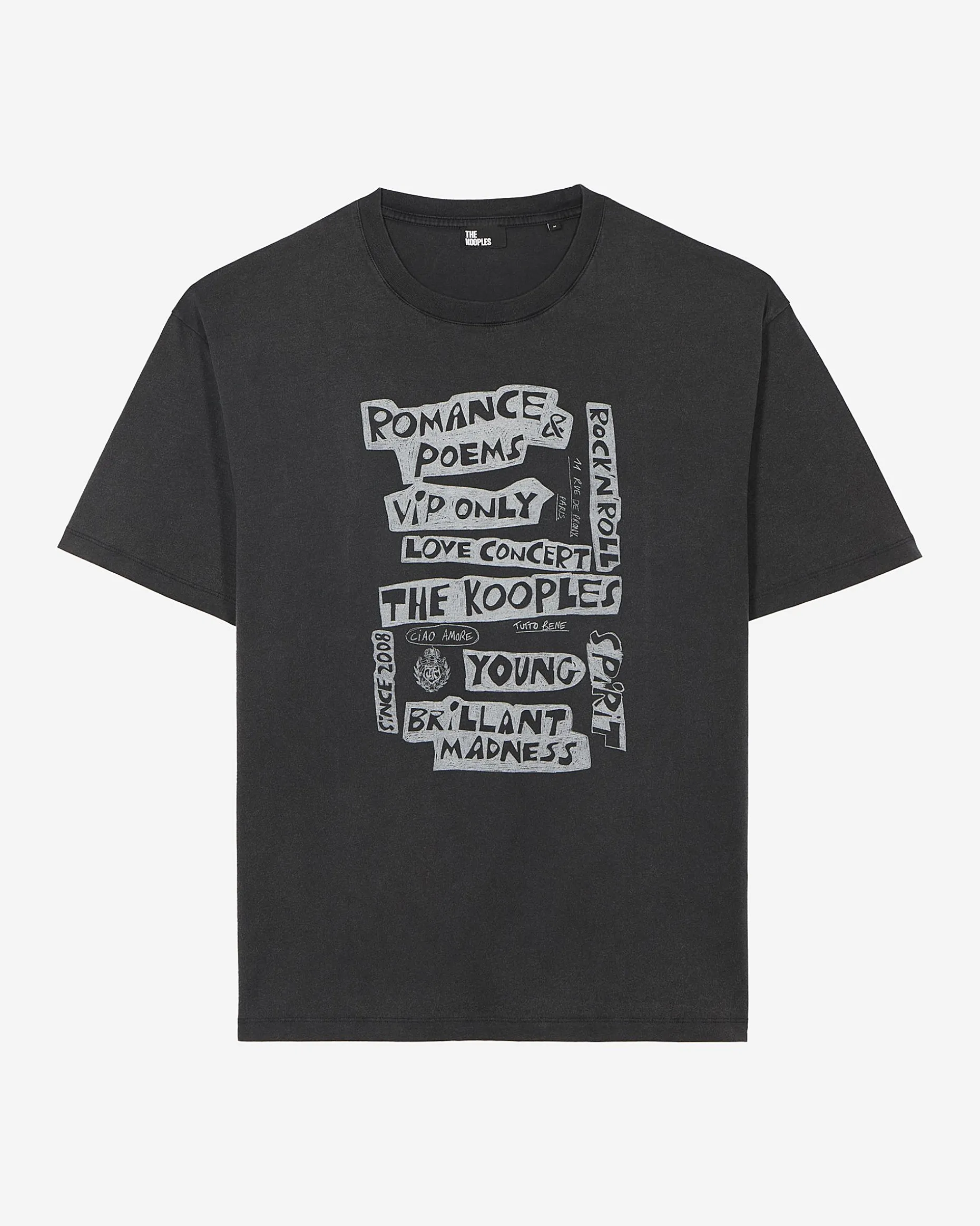 T-shirt avec sérigraphie Romance Poems noir