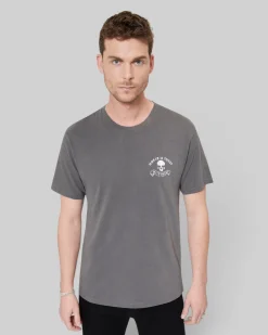 T-shirt avec sérigraphie Skull gris