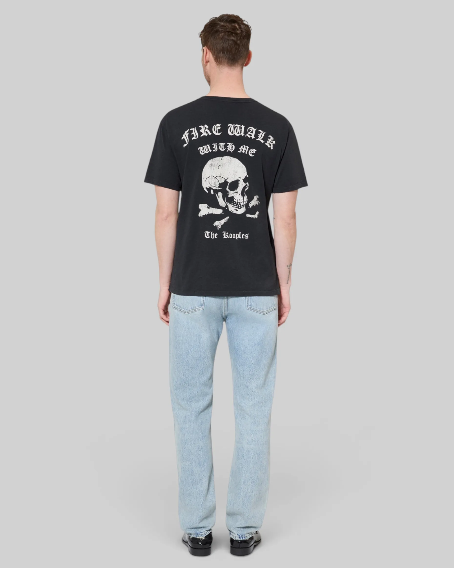 T-shirt avec sérigraphie Skull noir