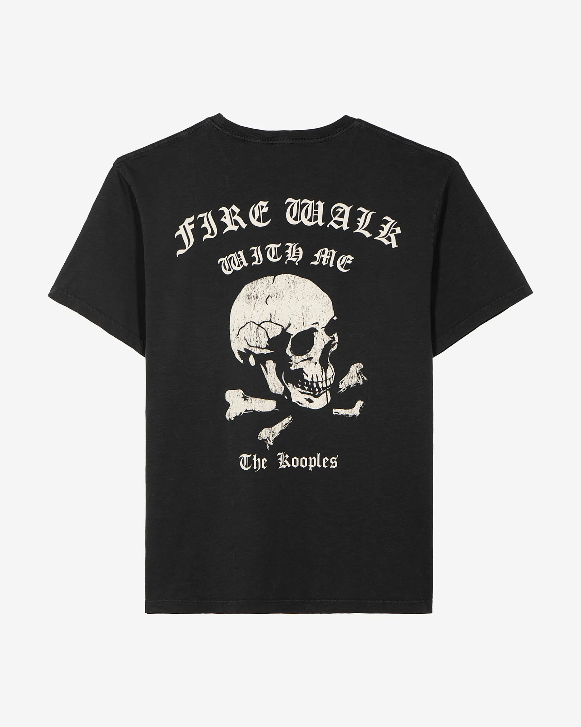 T-shirt avec sérigraphie Skull noir