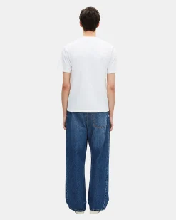 T-shirt avec sérigraphie tag blanc
