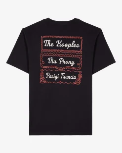 T-shirt avec sérigraphie Via Prony marine